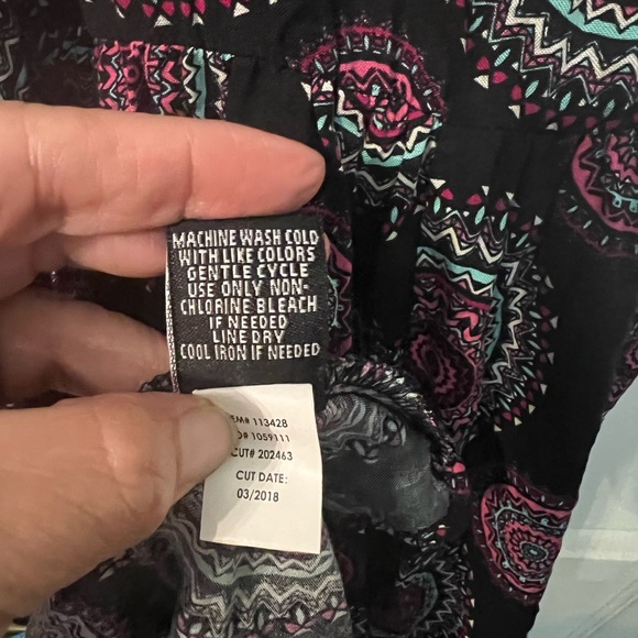 Torrid Black Purple Medallion Hi-Lo Challis Tank Trapeze Dress 2x 18-20 - Picture 9 of 9